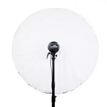 Atstarotāja lietussargs Elinchrom 26761 — 105 cm diametrs, melns ārpuse, balta iekšpuse