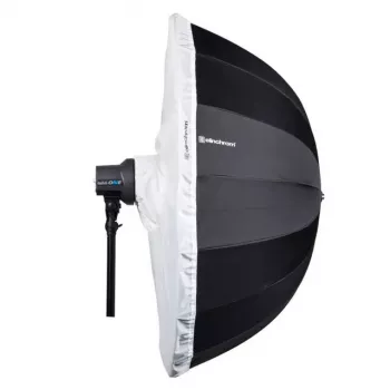Atstarotāja lietussargs Elinchrom 26761 — 105 cm diametrs, melns ārpuse, balta iekšpuse