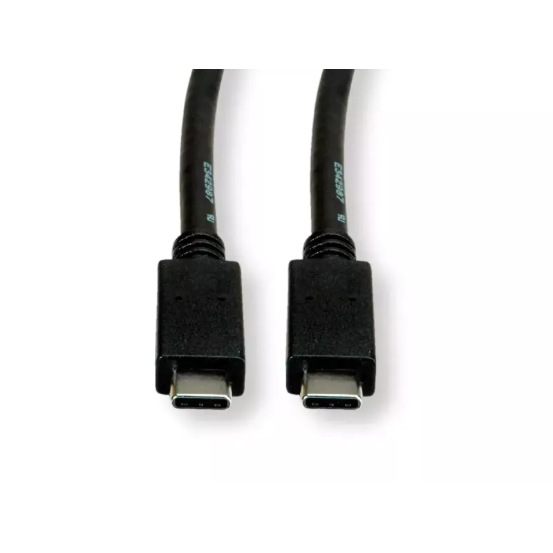 USB kabelis VALUE 11.99.9057 USB 3.2 Gen 2 0,5m USB C melns