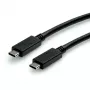 USB kabelis VALUE 11.99.9057 USB 3.2 Gen 2 0,5m USB C melns