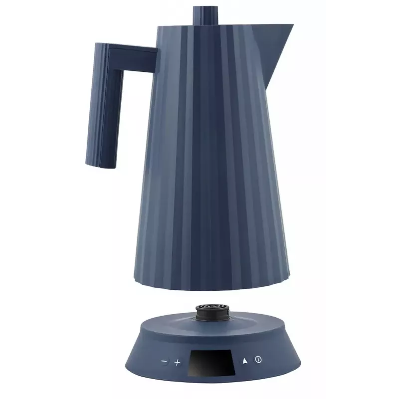 Elektriskā tējkanna Alessi Plissé 1,0 L 2200 W zila, termoplastiskais sveķis, slēpta pamatne, automātiska izslēgšanās