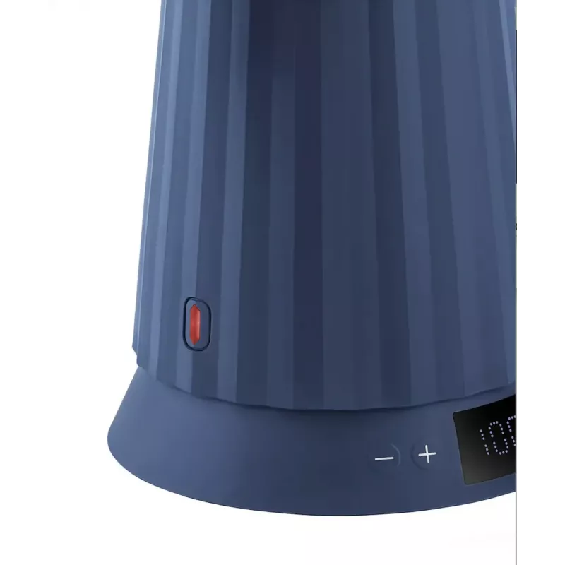 Elektriskā tējkanna Alessi Plissé 1,0 L 2200 W zila, termoplastiskais sveķis, slēpta pamatne, automātiska izslēgšanās