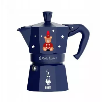 Moka katls BIALETTI Moka Express 3 tasītēm 150 ml, Joyful Christmas Blue