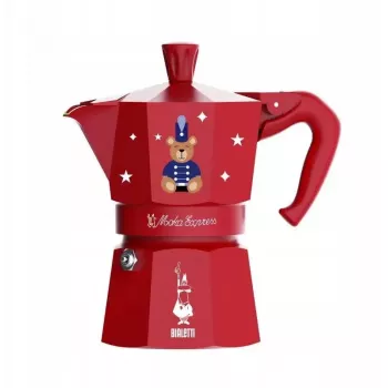 Moka kanna BIALETTI Moka Express 3 tases (150 ml) sarkana plīts virsmas kafijas automāts