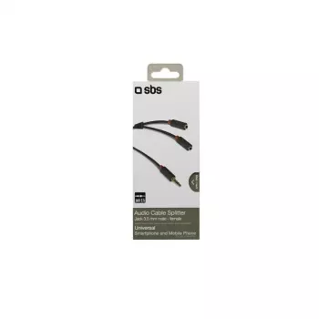 Audio stereo kabelis SBS Audio 3.5 mm ligzda ar sadalītāju