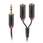 Audio stereo kabelis SBS Audio 3.5 mm ligzda ar sadalītāju