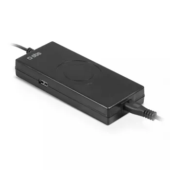 Barošanas bloks SBS Portable 90W piezīmjdatoriem, iekštelpām, melns, 2,2 m