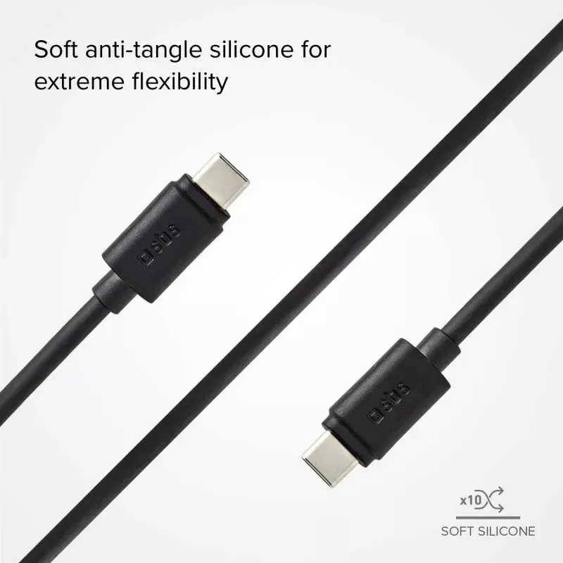 Datu un uzlādes kabelis SBS TECABLETCC31K USB C 1.5m USB 3.2 Gen 1