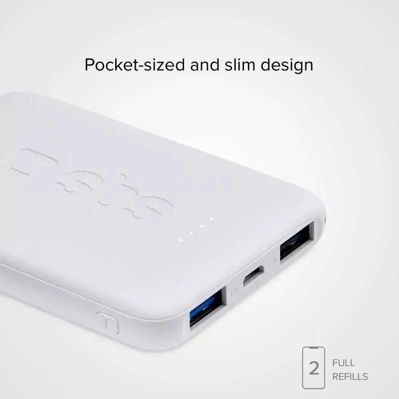 Pārnēsājams ārējais akumulators SBS 5000 mAh, 5000 mAh akumulatora ietilpība