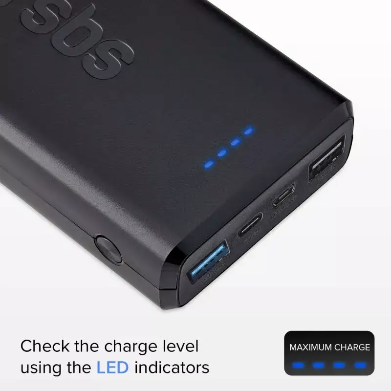 Ārējais akumulators SBS TTBB20000FASTK 20000 mAh