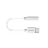 Mobilā telefona kabelis SBS TEINTJACKTYCFMW Balts 0.09m 3.5mm USB C