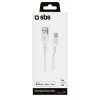 Lightning kabelis SBS TECABLEUSBIP5389W 3m balts USB A