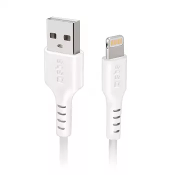 Lightning kabelis SBS TECABLEUSBIP5389W 3m balts USB A