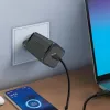 SBS Mobile iekštelpu maiņstrāvas ātrais lādētājs TETRGAN1C65W — 100–240V, 1x USB-C, melns, viedtālruņiem planšetdatoriem klēpjdatoriem viedpulksteņiem austiņām