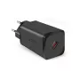 SBS Mobile iekštelpu maiņstrāvas ātrais lādētājs TETRGAN1C65W — 100–240V, 1x USB-C, melns, viedtālruņiem planšetdatoriem klēpjdatoriem viedpulksteņiem austiņām