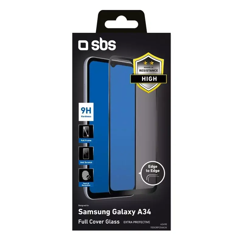 Ekrāna aizsargstikls SBS TESCRFCSAA34 Samsung Galaxy A34, caurspīdīgs
