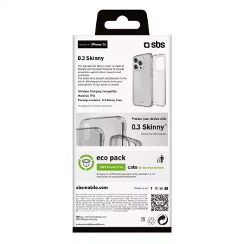 Vāciņš SBS TESKINIP1561PT priekš iPhone 15 Pro 15.5 cm caurspīdīgs