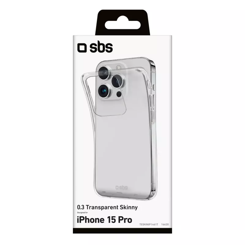 Vāciņš SBS TESKINIP1561PT priekš iPhone 15 Pro 15.5 cm caurspīdīgs