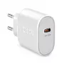 Mobilās ierīces lādētājs SBS Mobile TETR1CPD30 — USB Type-C 1 pieslēgvieta, maiņstrāvas, iekštelpu, 100–240 V ieeja, līdz 20 V izeja, balts