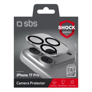 Ekrāna un aizmugures aizsargs ar kameras objektīva aizsargu SBS TECAMGLIP1763P Apple iPhone 17 Pro / 17 Pro Max, silikona un rūdīta stikla, caurspīdīgs, 1 gab.