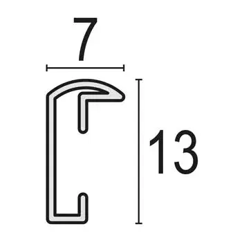 Viena attēla rāmis ZEP AL1S2 Alumīnija Sudraba 137x187 mm