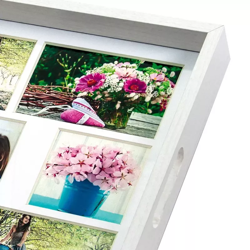 Multi picture frame ZEP W006 Wood balta 447x347 mm