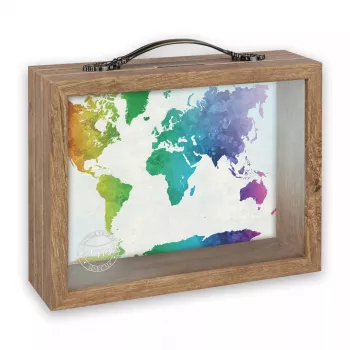 Krājkastīte ZEP RM4545 Brūns Stikls Metāls Koks 210x65x170 mm