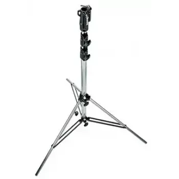 Statīva kāja Manfrotto 126CSU — viena kāja, maks. slodze 40 kg, maks. augstums 3,33 m, svars 8,3 kg, sudraba