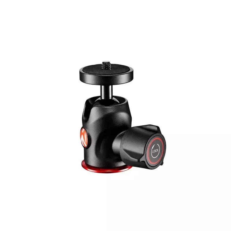 Statīva galva Manfrotto 492 Centre Ball Head melna sarkana 1/4 collas