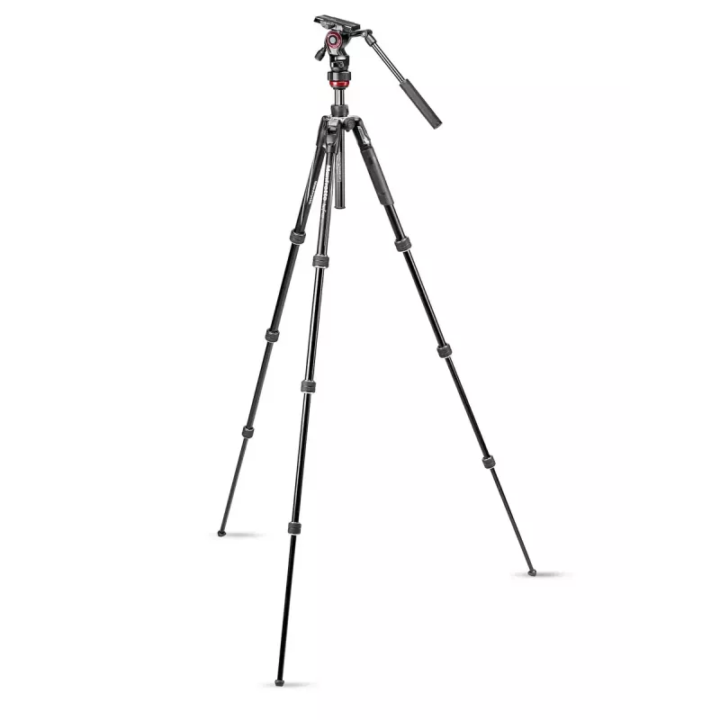 Statīvs Manfrotto MVKBFRT-LIVE Digitālajām/filmu kamerām 3 kājas Melns Sarkans Sudrabains