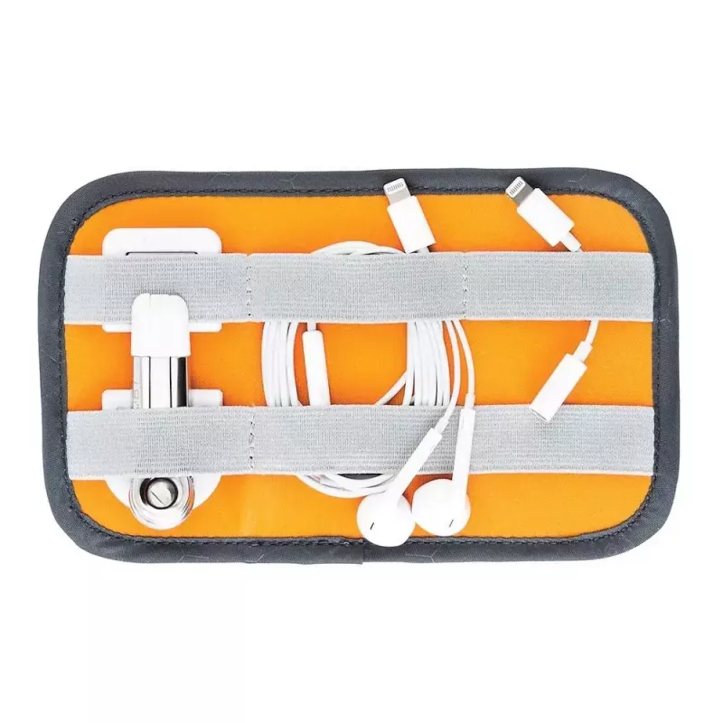 Lowepro GearUp Pouch Mini somiņa, neilons, poliesters, ripstop audums, pelēka, oranža