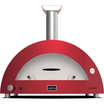 Ar malku kurināma picas krāsns Alfa Forni Moderno 5 Pizze Red — 5 picu ietilpība, ar malku kurināma