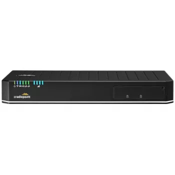 CradlePoint bezvadu maršrutētājs E300C-18B ar NetCloud Enterprise Branch — Wi‑Fi 6 divjoslu, 10GbE, 4G LTE, 5x RJ‑45