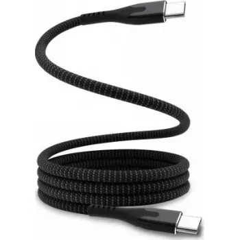 USB-C uz USB-C magnētiskais kabelis STATIK MagStack Pro 2m Melns