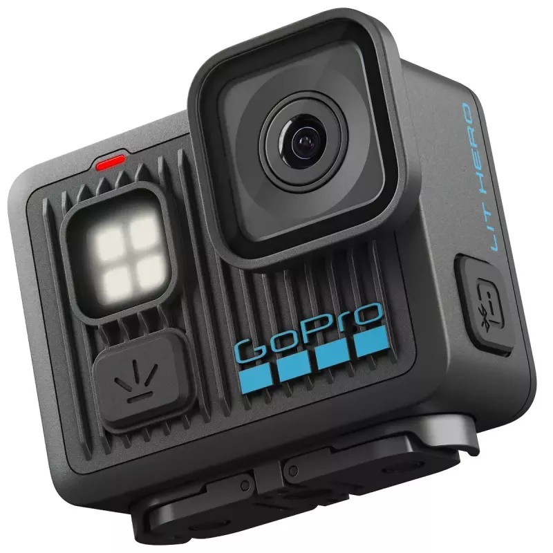 Darbības kamera GoPro LIT HERO — 4K Ultra HD 100 kadri/s, 12 MP, 1,76 collu LCD, Wi‑Fi, MicroSD