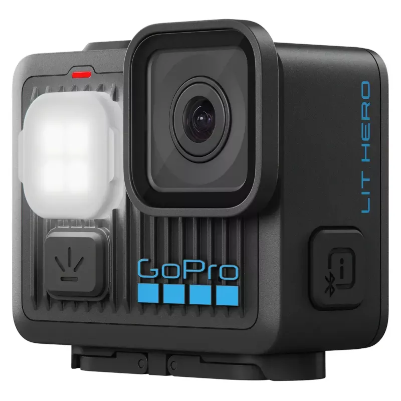 Darbības kamera GoPro LIT HERO — 4K Ultra HD 100 kadri/s, 12 MP, 1,76 collu LCD, Wi‑Fi, MicroSD
