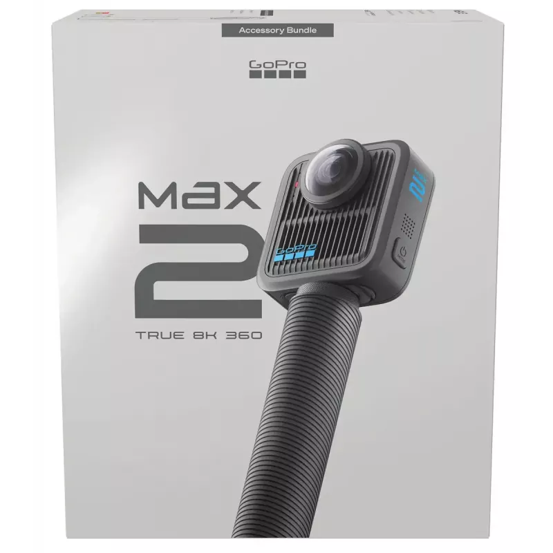 Darbības kamera GoPro MAX2 ar 8K Ultra HD, 29,5 MP sensoru, 100 kadriem sekundē, LCD displeju, GPS, Wi‑Fi — piederumu komplekts
