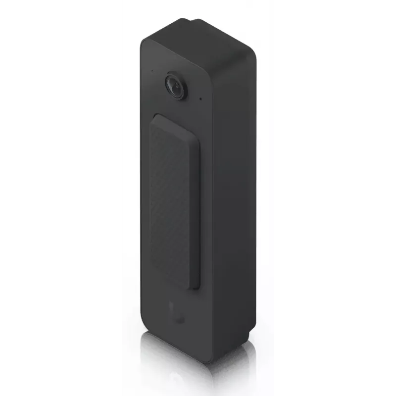 Durvju zvans UBIQUITI Doorbell Lite Melns — vadu PoE video durvju zvans, 5 MP, 2560×1920, IPX5, metāla un polikarbonāta korpuss