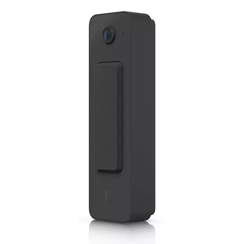 Durvju zvans UBIQUITI Doorbell Lite Melns — vadu PoE video durvju zvans, 5 MP, 2560×1920, IPX5, metāla un polikarbonāta korpuss