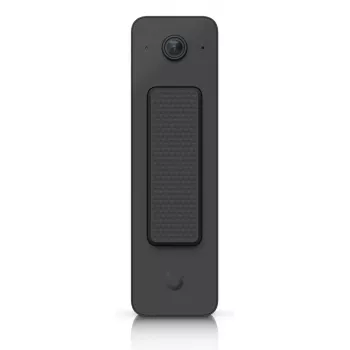 Durvju zvans UBIQUITI Doorbell Lite Melns — vadu PoE video durvju zvans, 5 MP, 2560×1920, IPX5, metāla un polikarbonāta korpuss