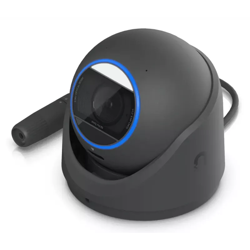 IP drošības kamera UBIQUITI UVC-G6-Pro-Turret-B — 3840×2160, 1/1,2 collas CMOS, 2,36× optiskā tālummaiņa, PoE+, griesti/siena, iekštelpās/ārtelpās