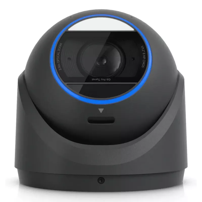 IP drošības kamera UBIQUITI UVC-G6-Pro-Turret-B — 3840×2160, 1/1,2 collas CMOS, 2,36× optiskā tālummaiņa, PoE+, griesti/siena, iekštelpās/ārtelpās