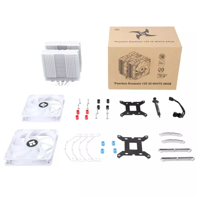 Gaisa dzesētājs Thermalright Peerless Assassin 120 SE ARGB 12 cm balts 1550 RPM