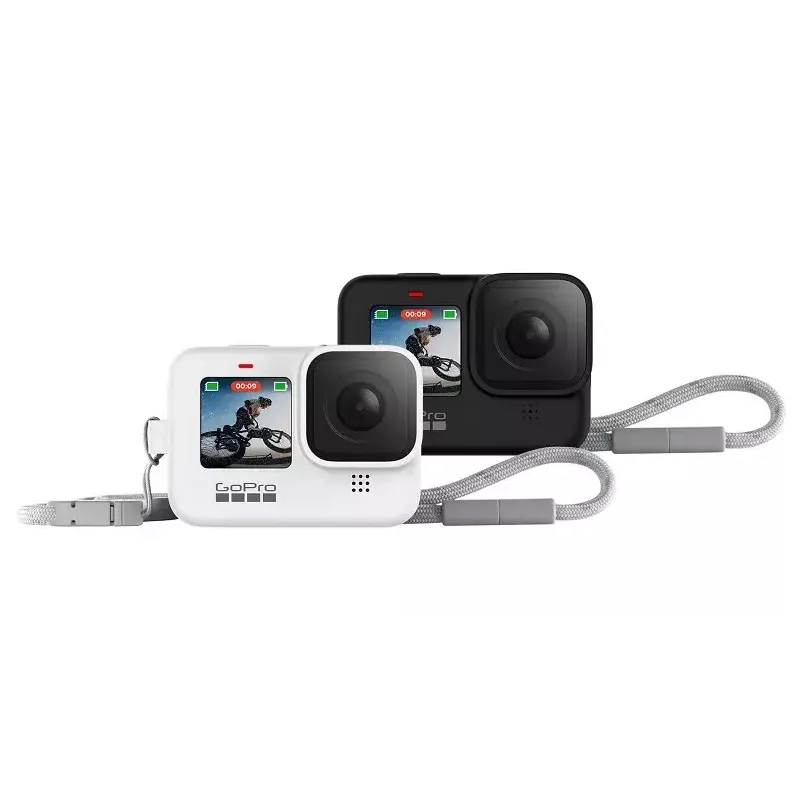 Kameras apvalks GoPro apvalks + Lanyard HERO12/HERO11/HERO10/HERO9 Melns — Silikons, Balts