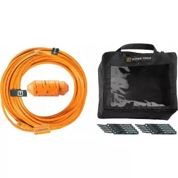 Tether Tools USB-C uz Micro-B kabelis CUC31RB-ORG 9,40 m, leņķa Micro-B savienotājs, oranžs
