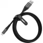 USB–Lightning kabelis OTTERBOX Premium 2 m — tumši pelēks melns, USB-A uz Lightning, izturīgs uzlādes un datu pārraides kabelis