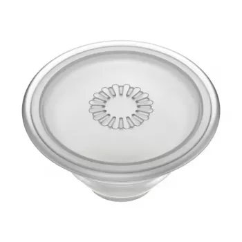 PopSockets PlantCore satvērējs — universāls tālruņa satvērējs, pelēks caurspīdīgs, 38.8×7.7 mm