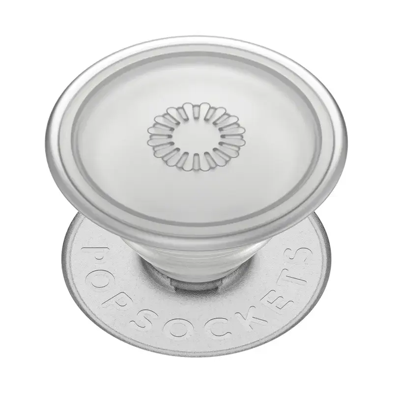 PopSockets PlantCore satvērējs — universāls tālruņa satvērējs, pelēks caurspīdīgs, 38.8×7.7 mm