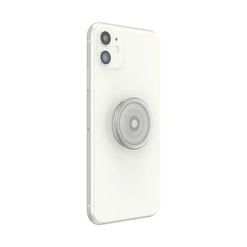 PopSockets PlantCore satvērējs — universāls tālruņa satvērējs, pelēks caurspīdīgs, 38.8×7.7 mm