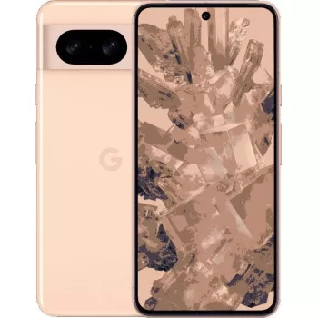 Viedtālrunis Google Pixel 8 5G — divu SIM karšu, 8 GB RAM, 128 GB, 6,2 collu OLED 120 Hz, 50+12 MP aizmugures, 10,5 MP priekšējā, rozā